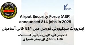 Airport Security Force (ASF) is hiring for 814 jobs for corporals, ASI, UDC, LDC, assistants, and drivers.