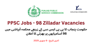 PPSC has announced 98 Zilladar jobs