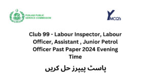 Labour Inspector, Labour Officer, Assistant 2024 Evening Past Paper